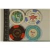Image 1 : 4-$1 PLASTIC CASINO CHIPS: FLAMINGO HILTON