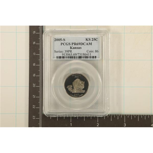 2005-S KANSAS QUARTER PCGS PR69 DCAM