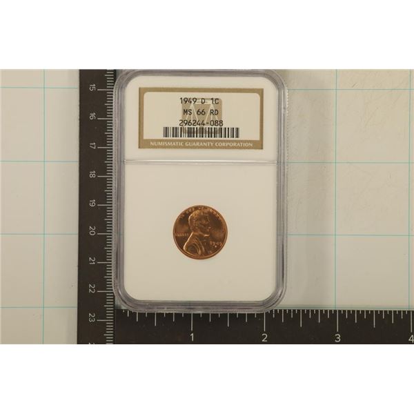 1949-D LINCOLN WHEAT CENT NGC MS66RD