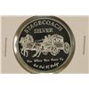 Image 1 : 1 TROY OZ .999 FINE SILVER PROOF ROUND STAGECOACH