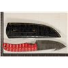 Image 2 : 9" FIXED BLADE DAMASCUS STEEL KNIFE WITH LEATHER