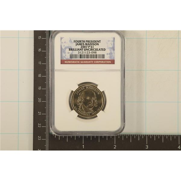 2007-P PRESIDENTIAL DOLLAR NGC BRILLIANT UNC