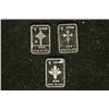 Image 1 : 3-1 GRAMS .999 SILVER BARS: 3 DIFFERENT CROSSES