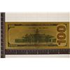 Image 2 : REPLICA 2009-A 24K GOLD FOIL $100 CU US BILL