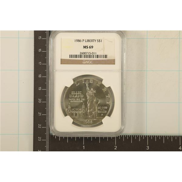 1986-P US SILVER "LIBERTY" $1 NGC MS69