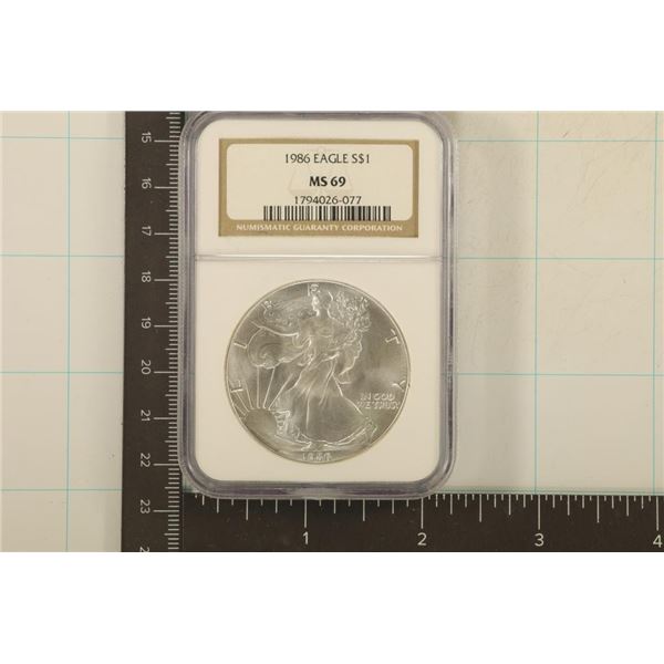 KEY DATE 1986 AMERICAN SILVER EAGLE MS69