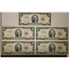 Image 1 : 5-CU 1963 US $2 BILLS WITH CONSECUTIVE SERIAL #'S