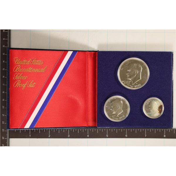 1976 US SILVER 3 COIN BICENTENNIAL PF SET