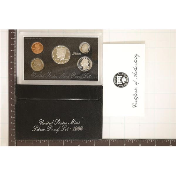1996 US SILVER PROOF SET (WITH BOX) AND