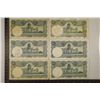 Image 2 : 6-1955 THAILAND 1 BAHT BILLS, 1 WITH INK ON THE