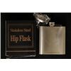 Image 2 : 6 OZ. STAINLESS STEEL HIP FLASK WITH ENGRAVING OF
