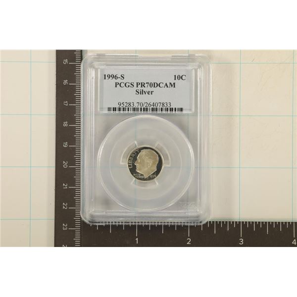 1996-S SILVER ROOSEVELT DIME PCGS PR70 DCAM