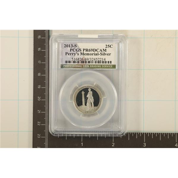 2013-S SILVER PERRY'S MEMORIAL QUARTER PCGS PR69