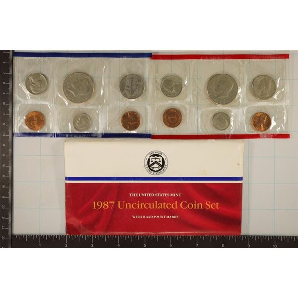 1987 US MINT SET (UNC) P/D (WITH ENVELOPE)