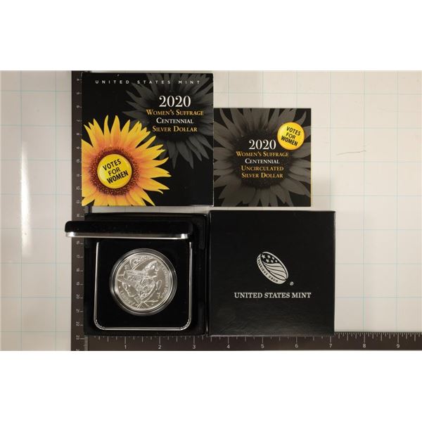 2020-P UNC WOMEN'S SUFFRAGE CENTENNIAL SILVER $