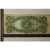 Image 2 : 1863 US RED SEAL LARGE SIZE $2 LEGAL TENDER BILL