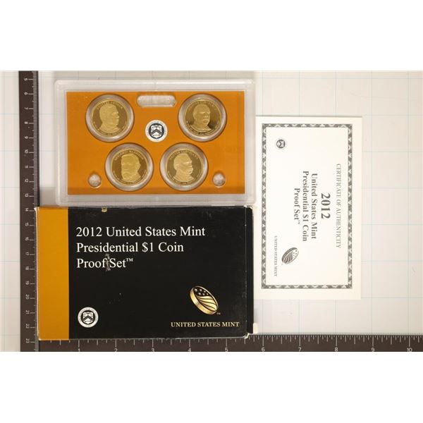 2012 US PRESIDENTIAL $1 COIN PROOF SET. IN