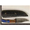 Image 2 : 8" FIXED BLADE DAMASCUS STEEL KNIFE WITH LEATHER