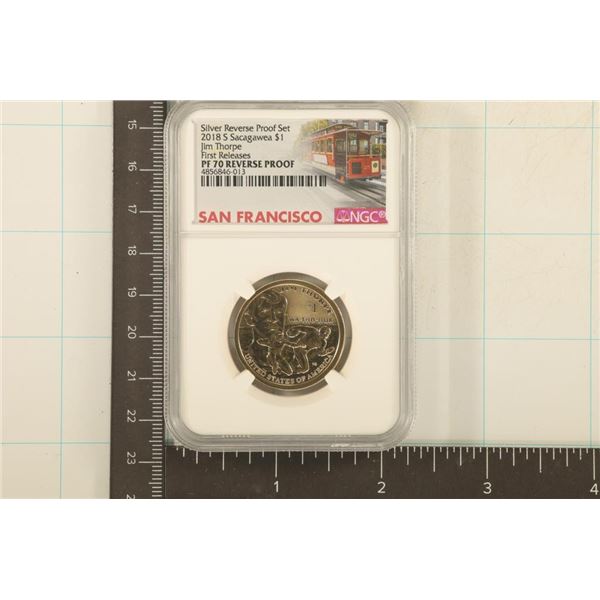 2018-S  JIM THORPE SACAGAWEA DOLLAR NGC PF70 REV