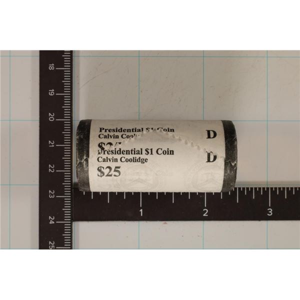 2014-D US MINT $25 ROLL OF CALVIN COOLAGE DOLLARS