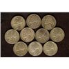 Image 1 : TEN 35% SILVER JEFFERSON WAR NICKELS: P & D