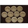 Image 2 : TEN 35% SILVER JEFFERSON WAR NICKELS: P & D