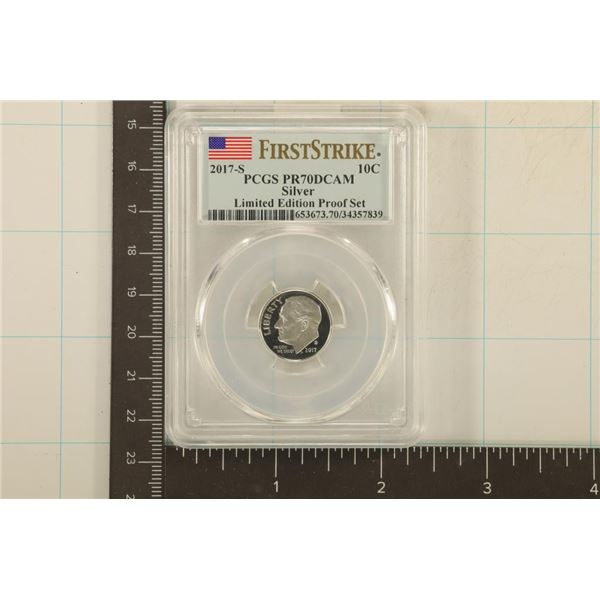 2017-S SILVER ROOSEVELT DIME PR70 DCAM FROM