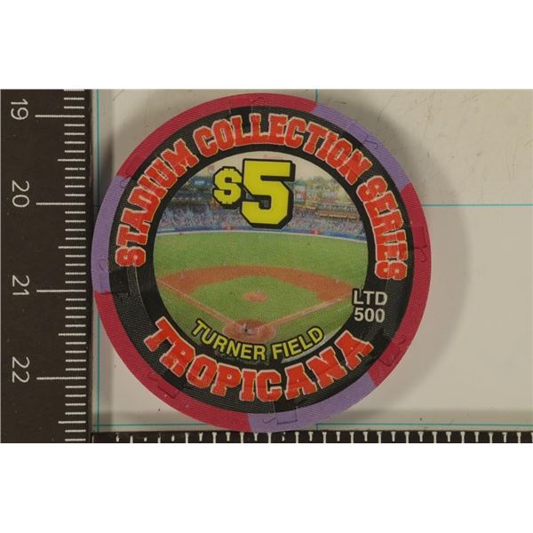 $5 CASINO CHIP TROPICANA "DOG DAYS OF SUMMER"