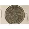 Image 1 : 1938-D GERMAN SILVER 5 MARK WITH SWASTIKA