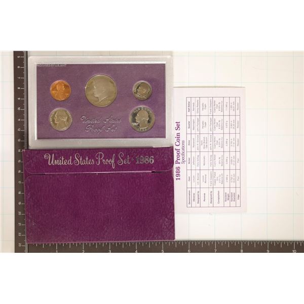 1986 US PROOF SET (WITH BOX)