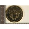Image 2 : GOLD PLATED 1988 AMERICAN SILVER EAGLE 1 OZ SILVER