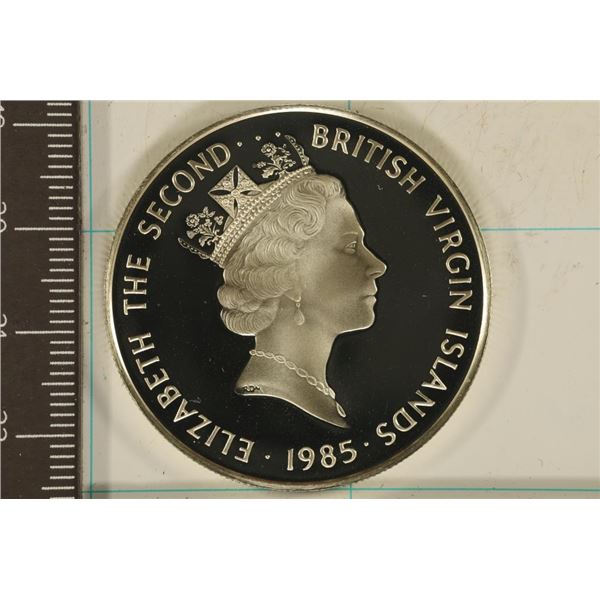 1985 BRITISH VIRGIN ISLANDS SILVER $20 PF COIN