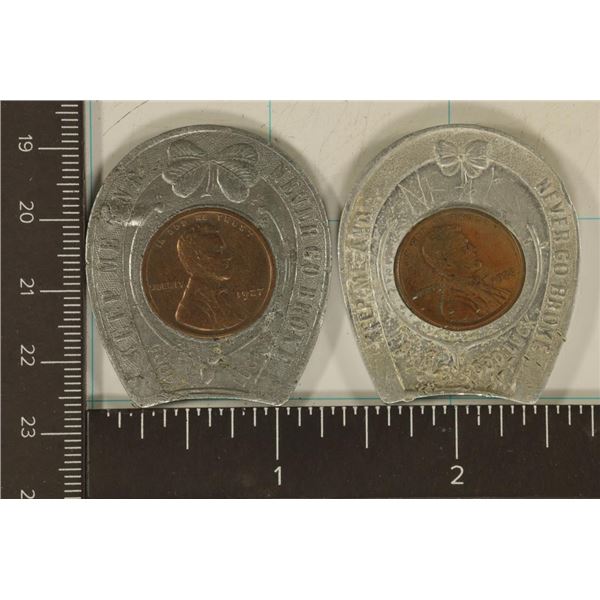 2 ENCASED LINCOLN WHEAT CENTS: 1920 & 1927: