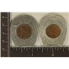 Image 1 : 2 ENCASED LINCOLN WHEAT CENTS: 1920 & 1927: