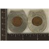 Image 2 : 2 ENCASED LINCOLN WHEAT CENTS: 1920 & 1927:
