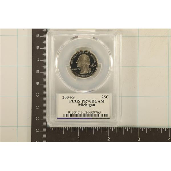 2004-S MICHIGAN QUARTER PCGS PR70 DCAM