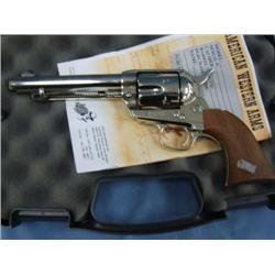 Reproduction Pistol: Ultimate 1873 -  44/40 caliber single action serial # AWA0014 nickel plated lik