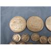 Image 2 : Lot of 7 Morgan Silver Dollars dated 1921, and 11 Mercury Dimes (2)