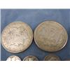 Image 4 : Lot of 7 Morgan Silver Dollars dated 1921, and 11 Mercury Dimes (2)