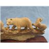 Image 4 : Mammoth bone, group of 5 bears fishing fabulous carving: Retail $2500, Stock # MOO1 (2)