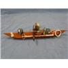 Image 1 : 13 1/2 inch Cottonwood Bark and Soap Stone Kayaker  By. Reggie Komakhuk (2)