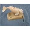 Image 2 : Outstanding 5 inch Narwhale white ivory baleen tusk, spots on back are inset with baleen, Stock # 81