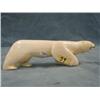 Image 1 : 6 3/4 inch White Ivory Polar Bear with inset baleen nose. Stock # 780F By. Charles Edwards (2)