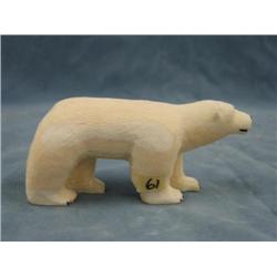 4 1/2in White Ivory Polar Bear Stock # 812F  By. Edward Gologergen (2)