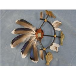 10in Sprit Mask, Halibut, Salmon, and a seal By. Patrick Sowle  (2)