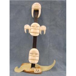 9 inch tall Baleen and Ivory Totem Stock# 760F  By. Mark Seeganna   (2)