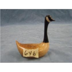 CHOICE ON 3: whale bone and ivory Canadian geese 2 1/2in tall   (2)