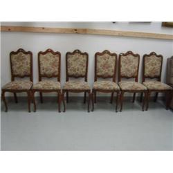 Set of 6 Queen ann leg dinning room chairs (269)