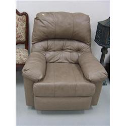 Grey leather recliner (269)
