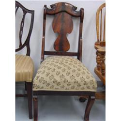Americamn Mahogany Chair with carved lion c 1860 (269)